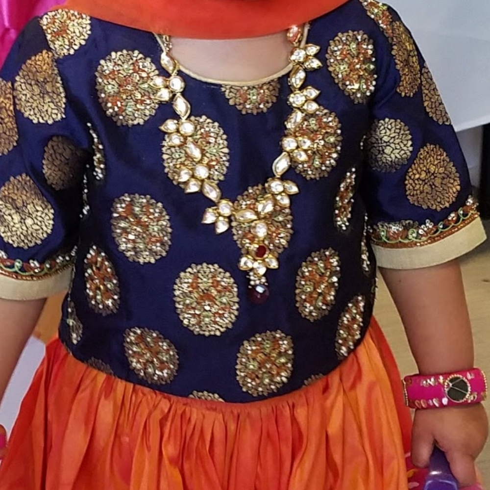 Mebaz 1-2 years Designer Indian lehanga - Picture 2 of 8